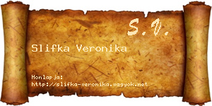 Slifka Veronika névjegykártya